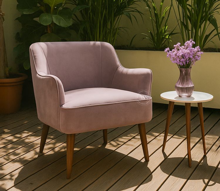 Avira Premium Upholstery Lounge Chair (Salmon Pink) Avira Premium Upholstery Lounge Chair (Salmon Pink)