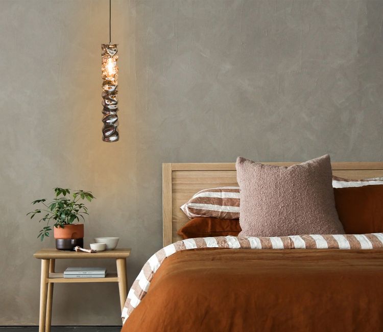 Grey Magnus Sleek Pendant Light, Metal, Set of 1