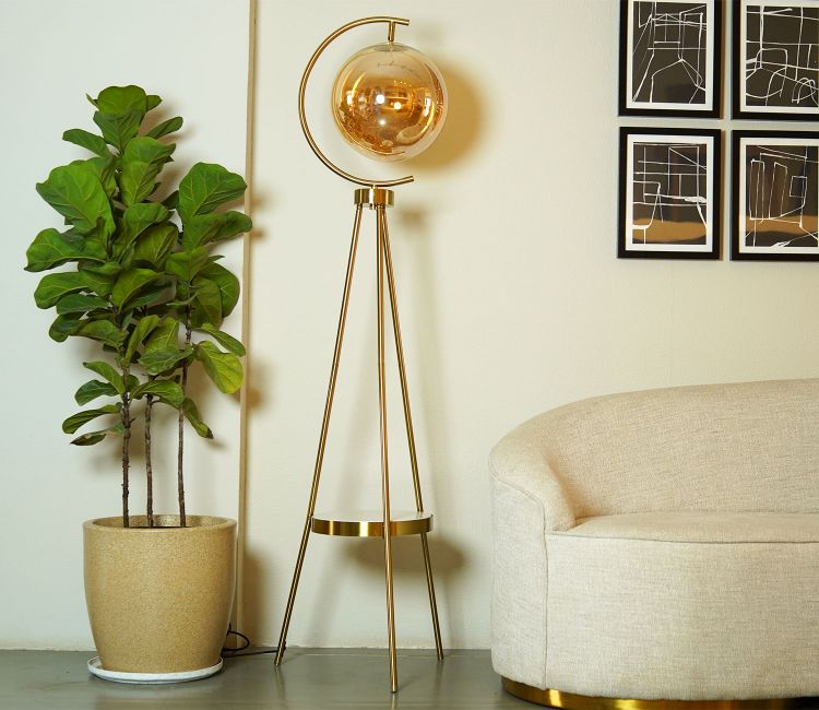 Floor Lamp with Shelf | Lamps for Living Room | Standing Lamp
