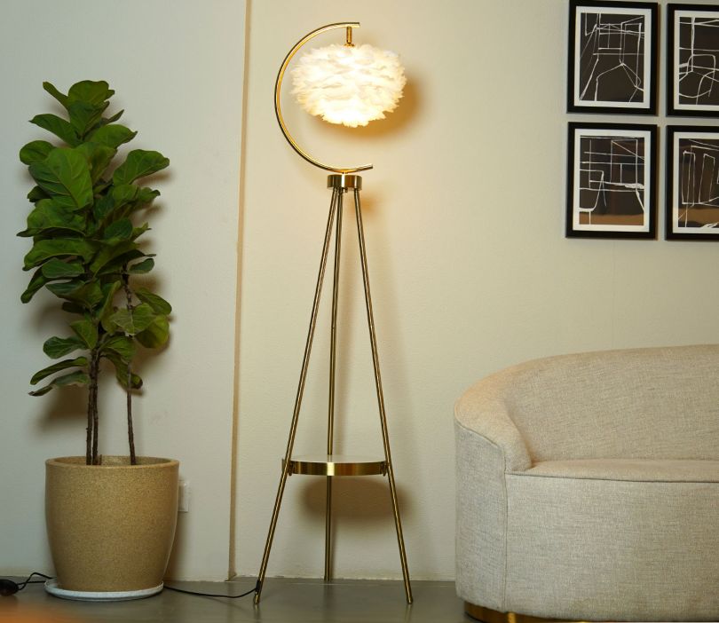 Front Image 1 - Aeron Shelf Metal Floor Lamp