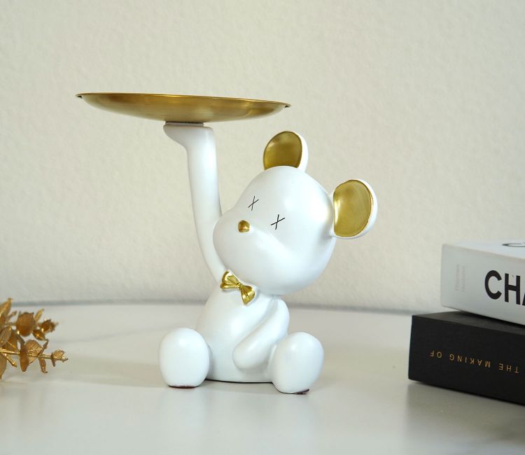 Resin Figurine Sculpture Bear Table Decor Balcony Furniture Set - Tiya 4 Seater Outdoor Dining Set in Chennai, Pune, Delhi