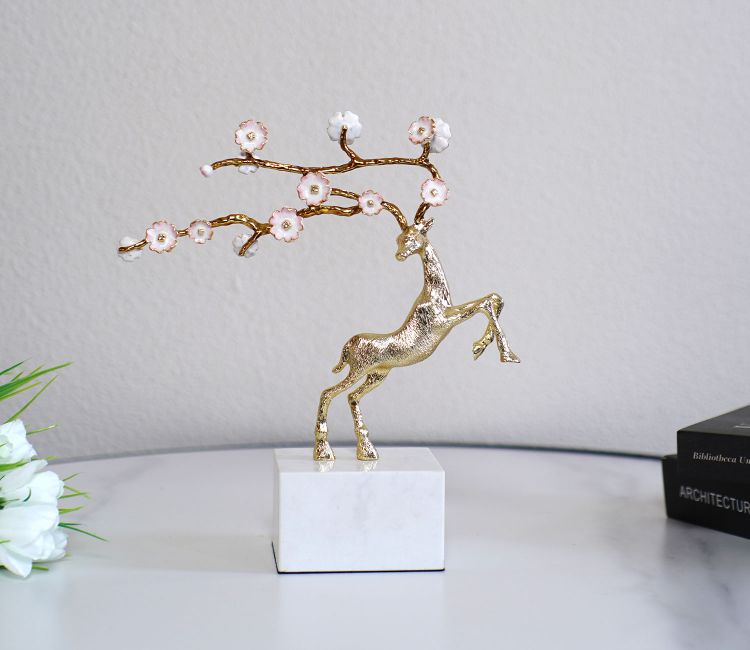 Fancy Alloy Deer Figurine (Gold, S) Kitchen Lights | Lighting Online India at best prices