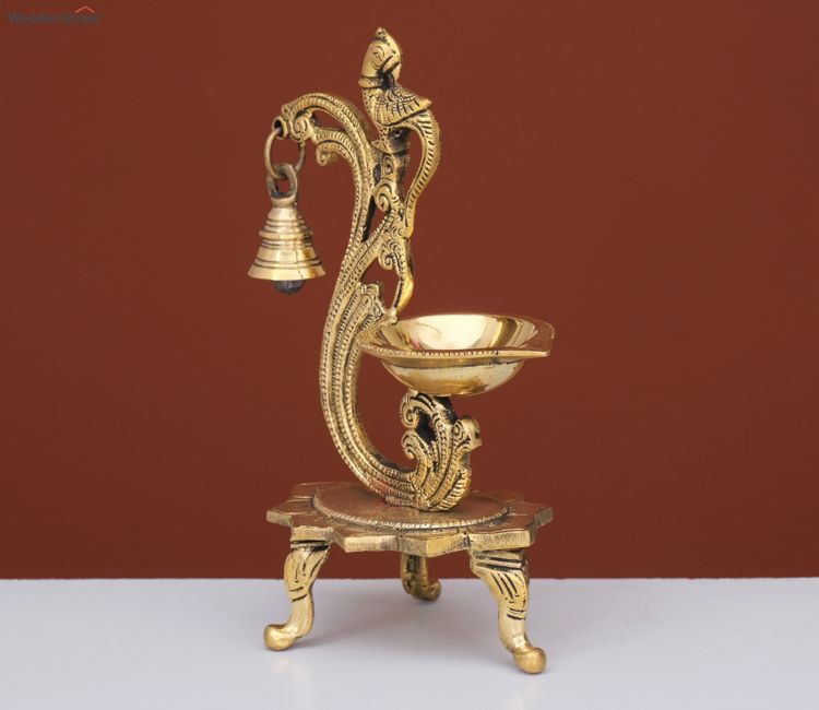 Brass Diya with Bell Brass Diya with Bell