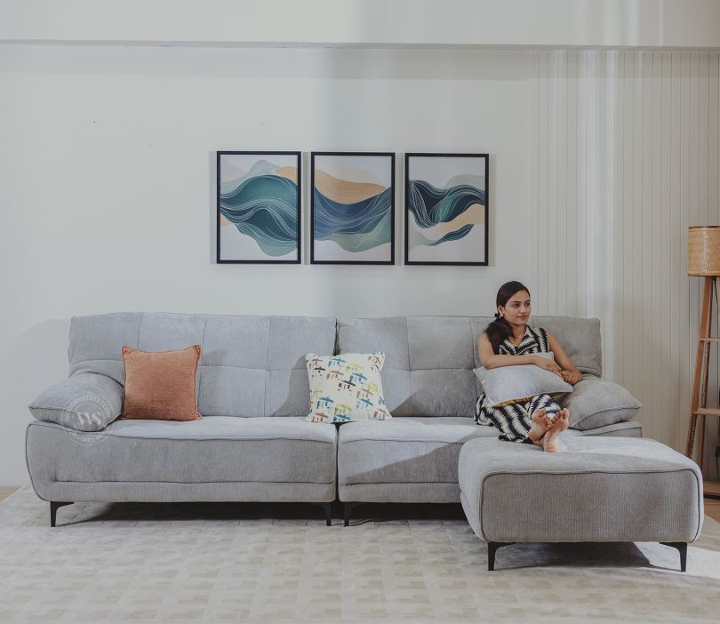 Sectional Sofa Grey Couch Blanket Buy Orchaze Premium L Shape