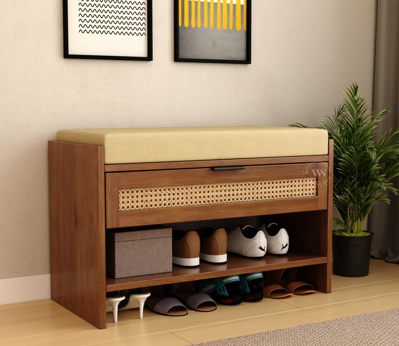 Solid Wood Fully Assembled Shoe Storage Bench Sonny Solid Wood - Main Image