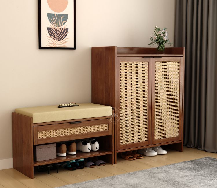 Solid Wood Fully Assembled Shoe Storage Bench Buy Shoe Rack Online