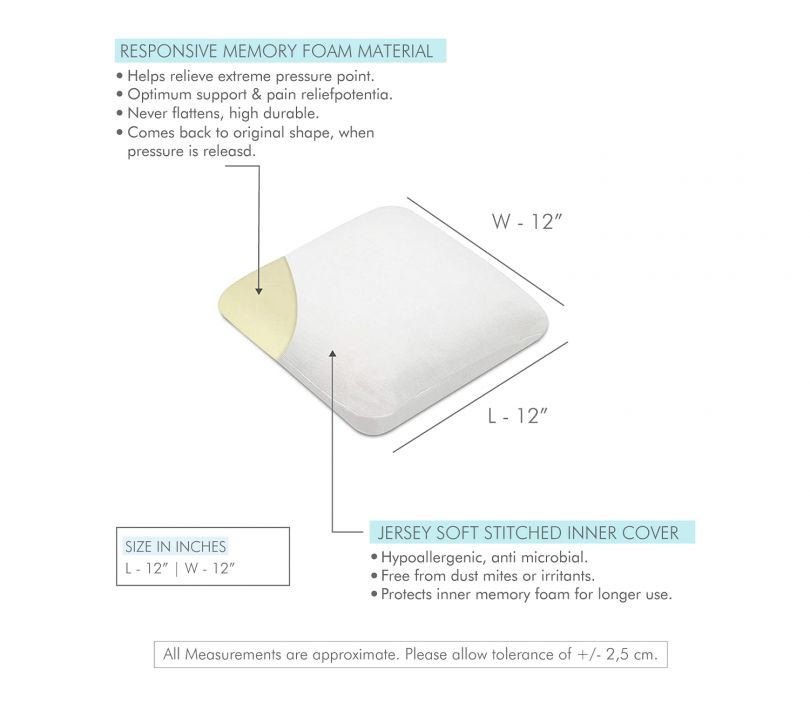 Memory Foam 18 X 18 Foam Cushion Memory Foam Seat Cushion Chair