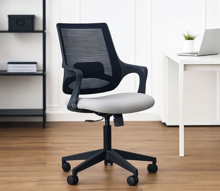 Venza Compact Comfort Mesh Chair With Fixed Armrest (Grey) Venza Compact Comfort Mesh Chair With Fixed Armrest (Grey)