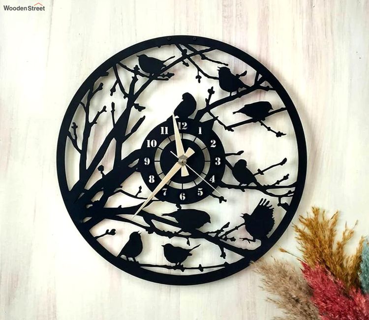 Bird Silent Analog Metal Wall Clock Bird Silent Analog 45 cm Metal Wall Clock