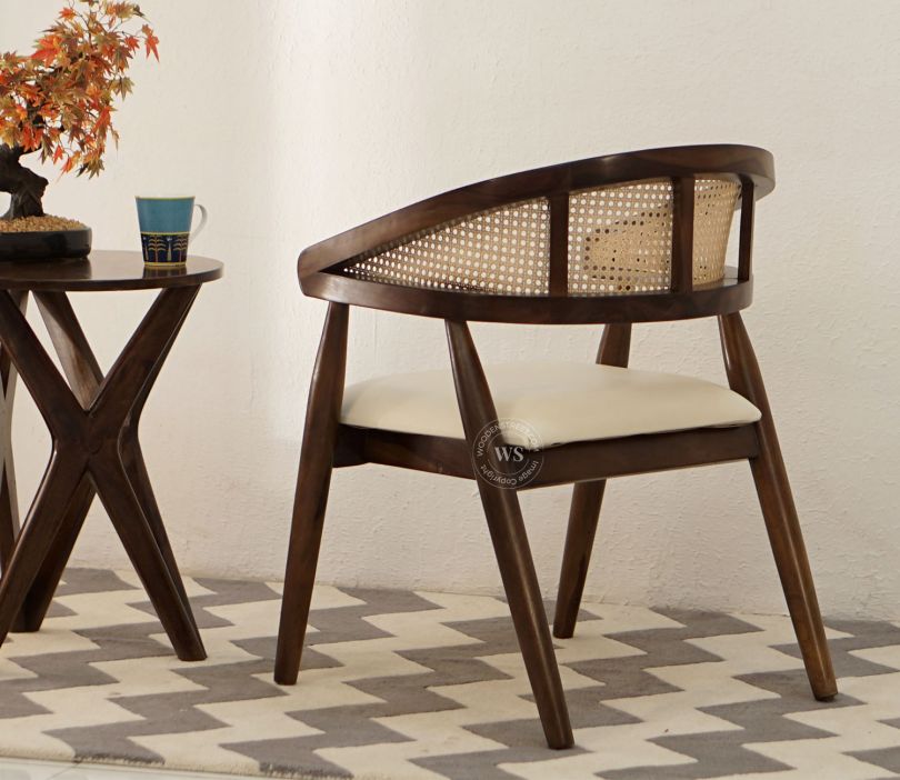 Wood Back Accent Chair Wood High Back Accent Chair With Ottoman