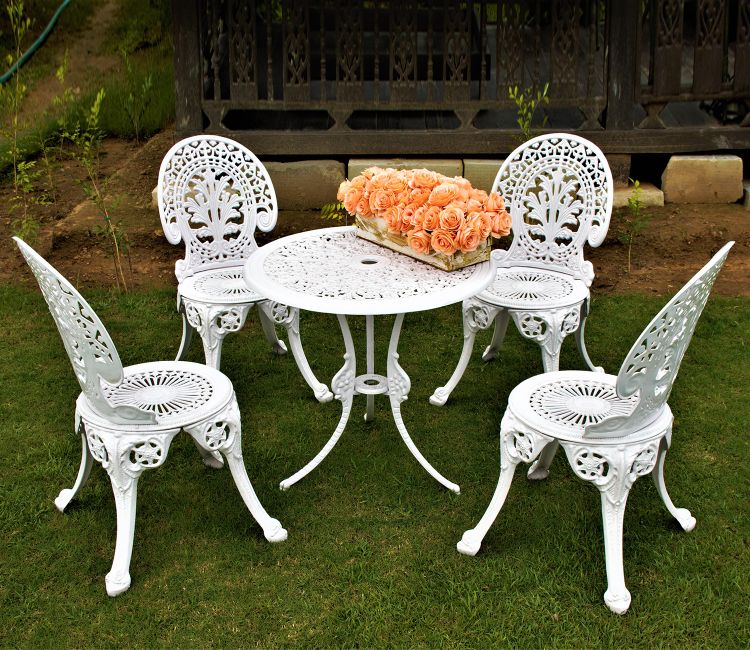 Second Hand Cast Aluminium Garden Dining Set Bistro Set Second