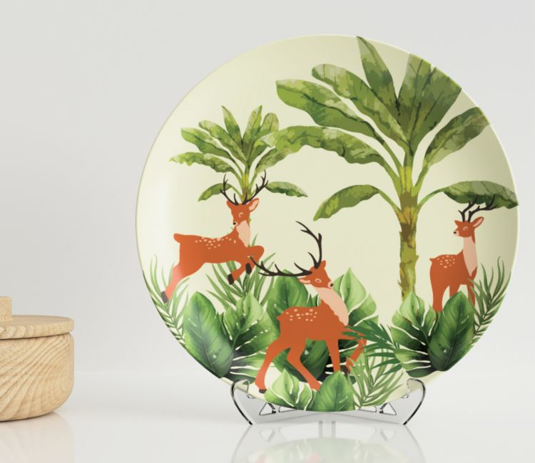 Fox Printed Exquisite Traditional Ceramic Wall Plate Wall Plate Decor Online | Fox Printed Exquisite Traditional Ceramic Wall Plate