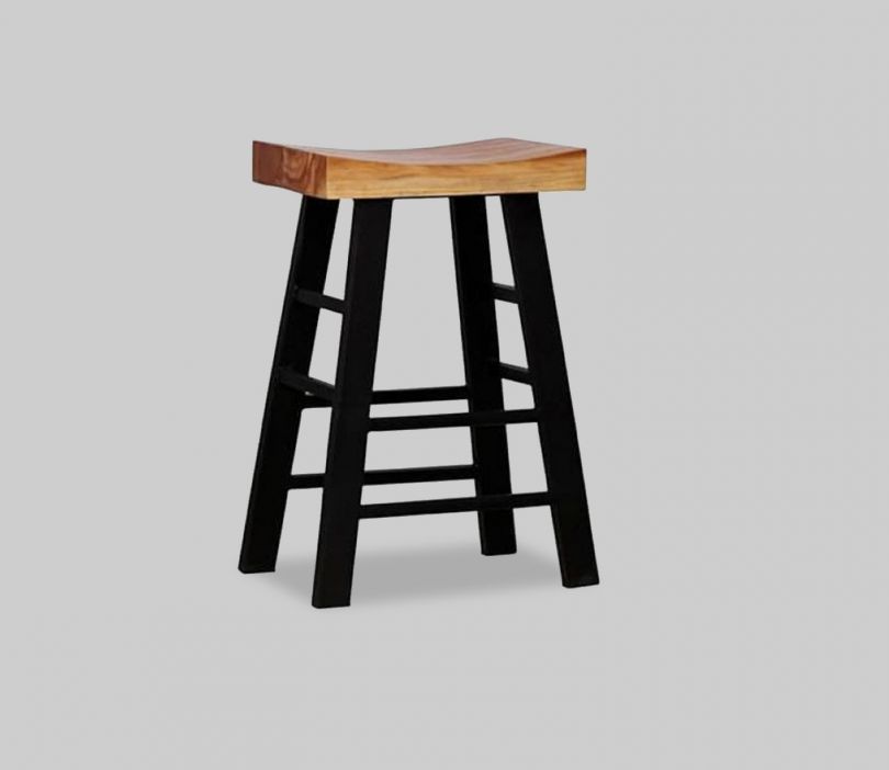 Wood Bar Wooden Black Stool Buy Cosenza Sheesham Wood Bar Stool In