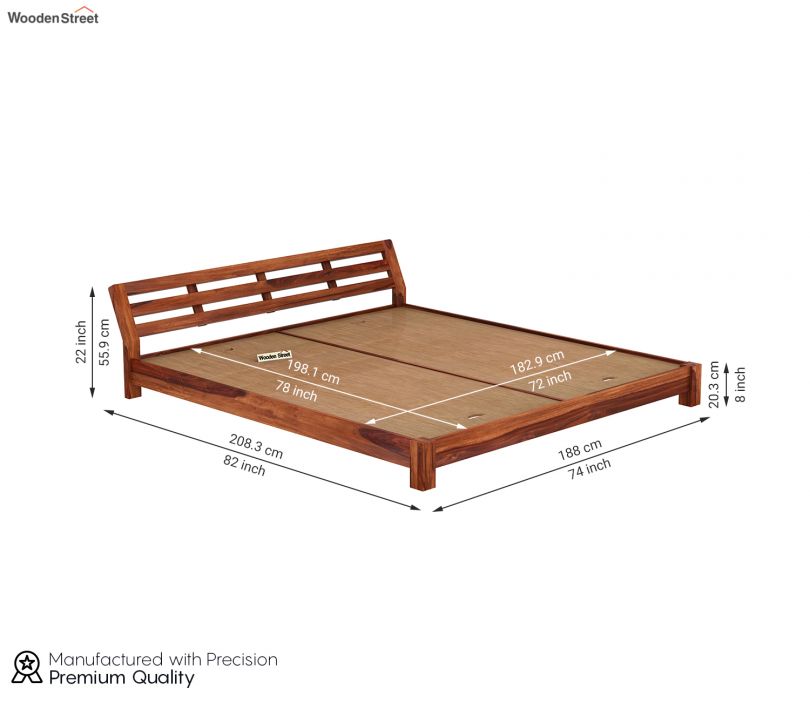 Floor Cot King Size Buy Rico Low Floor Bed (King Size, Honey