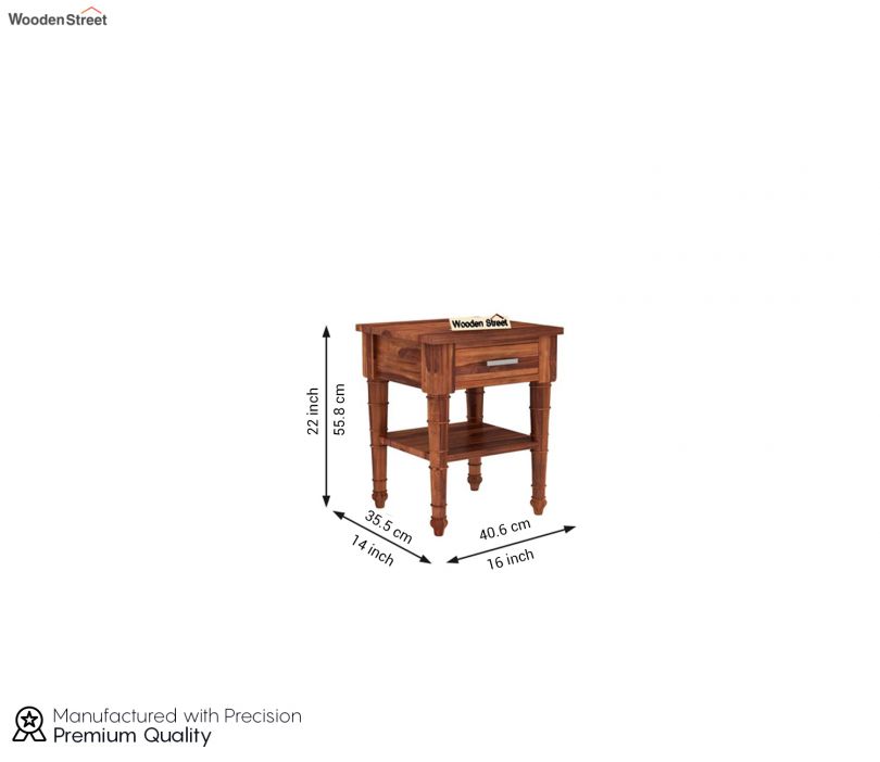 Dimension Image 1 - Allan Bedside Table (Honey Finish)