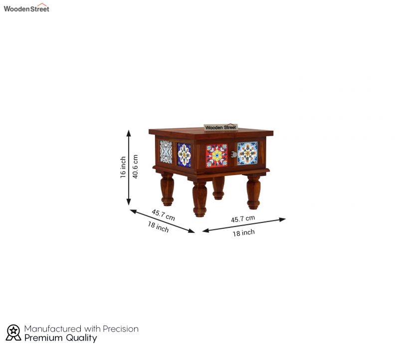 Dimension Image 1 - Boho Bedside Table (Honey Finish)