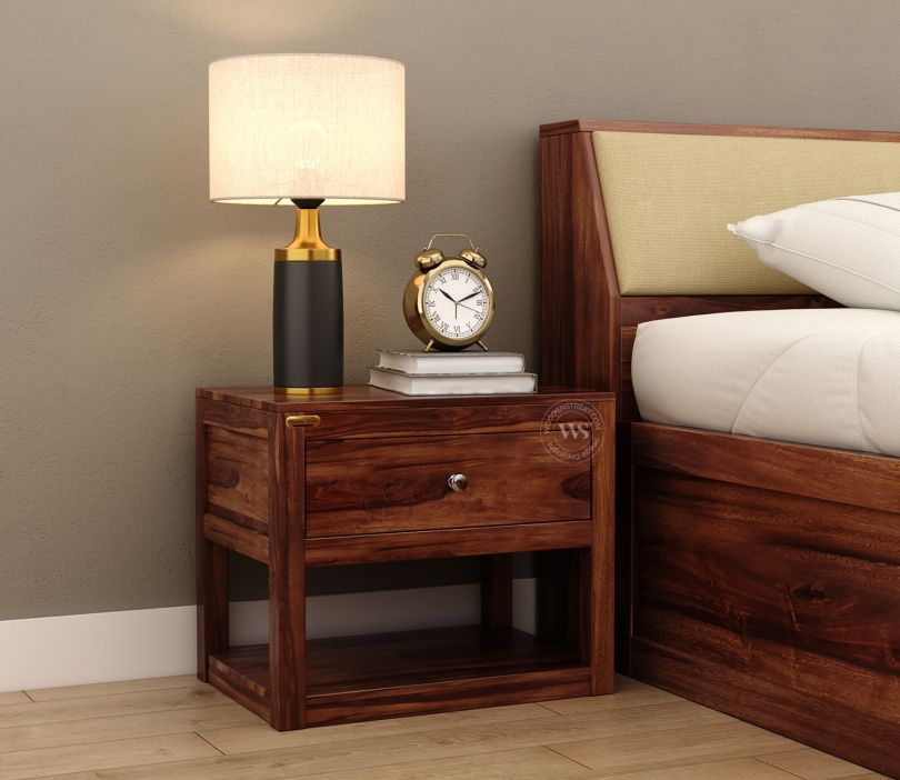 Front Image 1 - Walken Bedside Table (Honey Finish)