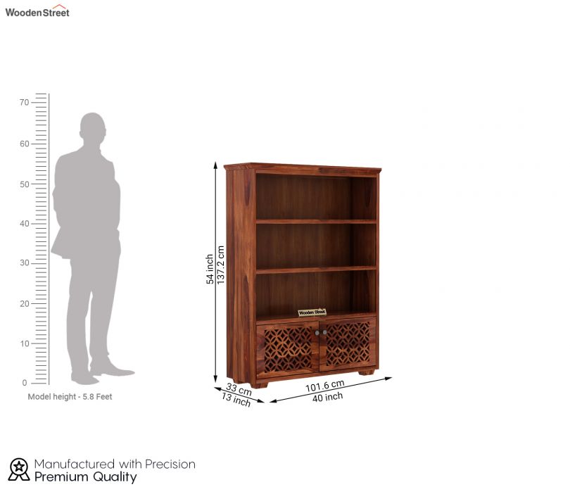 Dimension Image 1 - Cambrey Book Shelves (Honey Finish)