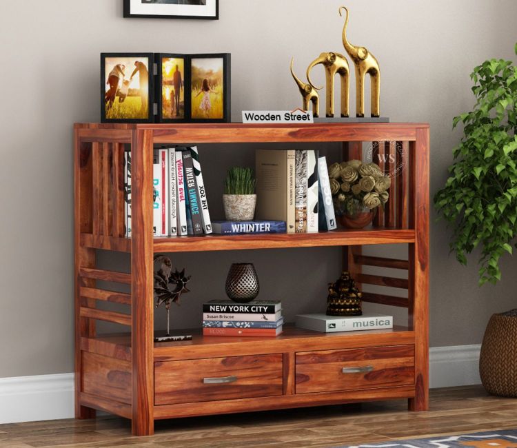 Greta Book Shelf (Honey Finish) Greta Book Shelf, modern book rack designs from wooden street