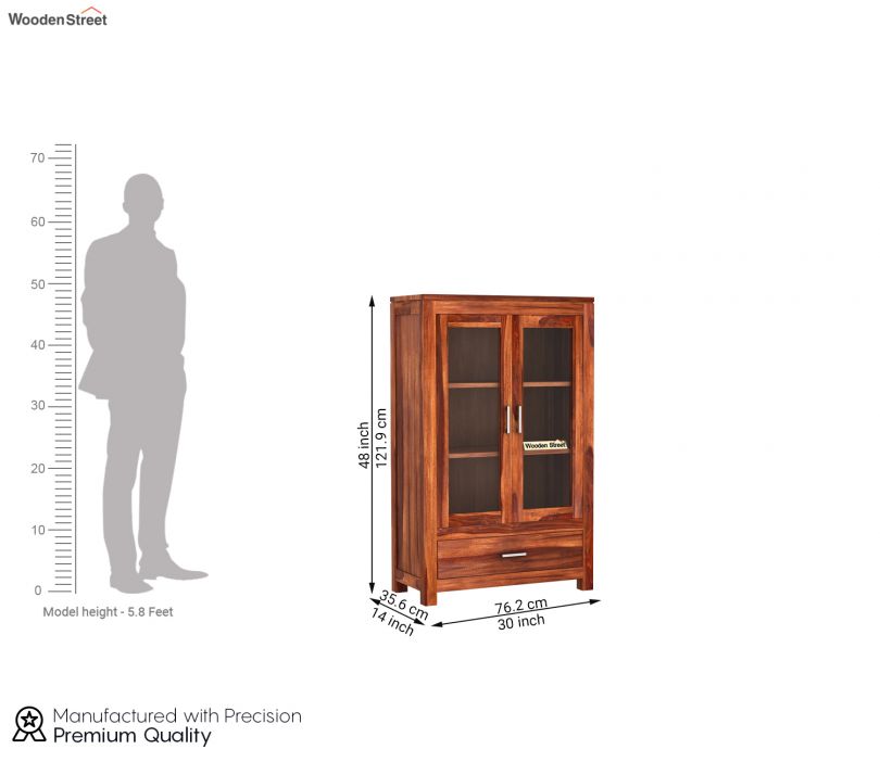 Dimension Image 1 - Heimo Bookshelf (Honey Finish)