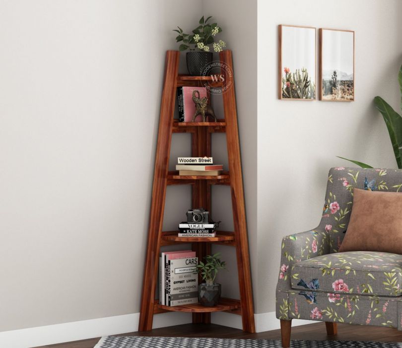 Front Image 1 - Juniper Book Shelf (Honey Finish)