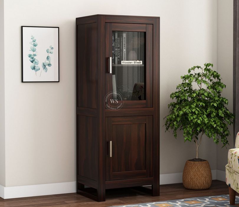 Front Image 1 - Lacey Bookshelves (Walnut Finish)