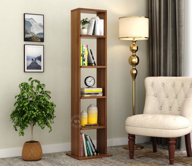Canny Book Shelf (Exotic Teak Finish) Canny Book Shelf, bock rack online in india low price