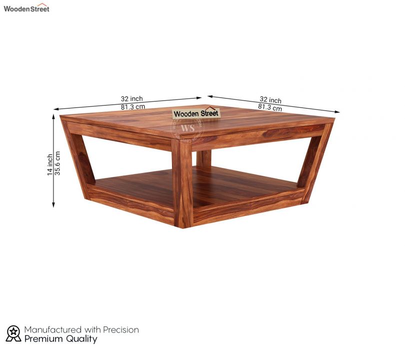 Dimension Image 1 - Freberg Sheesham Wood Coffee and Center Table (Honey Finish)