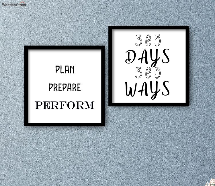 Inspirational Quote 3P Of Life Set of 2 Framed Art Print Frames With Quotes - Buy Motivational Quotes Frames Online | Photo Frame Quotes | Quotes Frame for Wall | Wall Quotes Frames