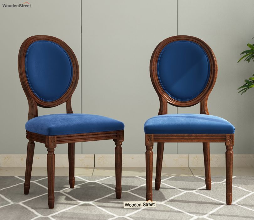 Front Image 1 - Zen Without Arms Dining Chair - Set of 2 (Indigo Blue)