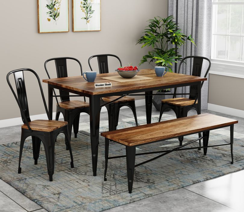Metal Dining Table Black Metal Chairs With Wood Seats Buy Cora