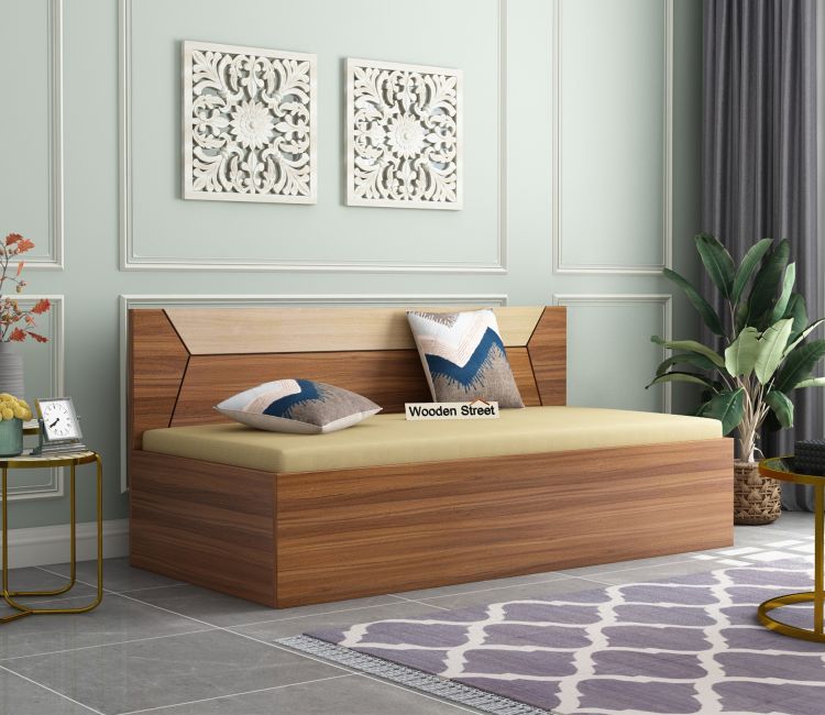 Carmen Diwan Bed With Storage Online at ₹19,999 | Latest diwan with backrest