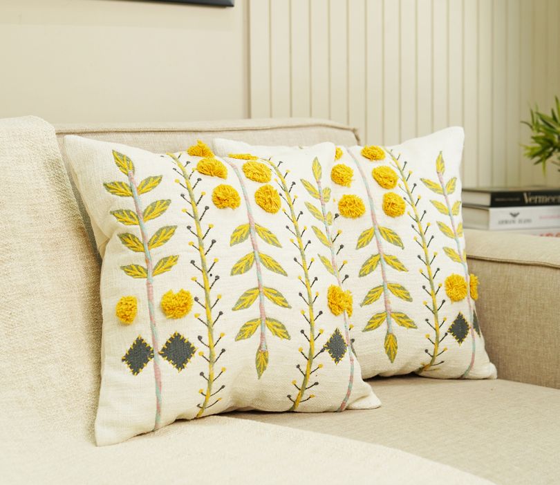 Pillow Covers Buy Designer Cushions Online Embroidered Cotton