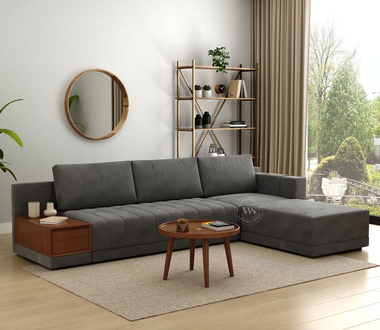 sectional sofa grey colour l shape sofa
