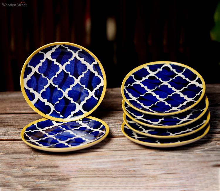 Quarter Plates | pingani plates | Ceramic serving plates online in Bangalore, Hyderabad, Delhi