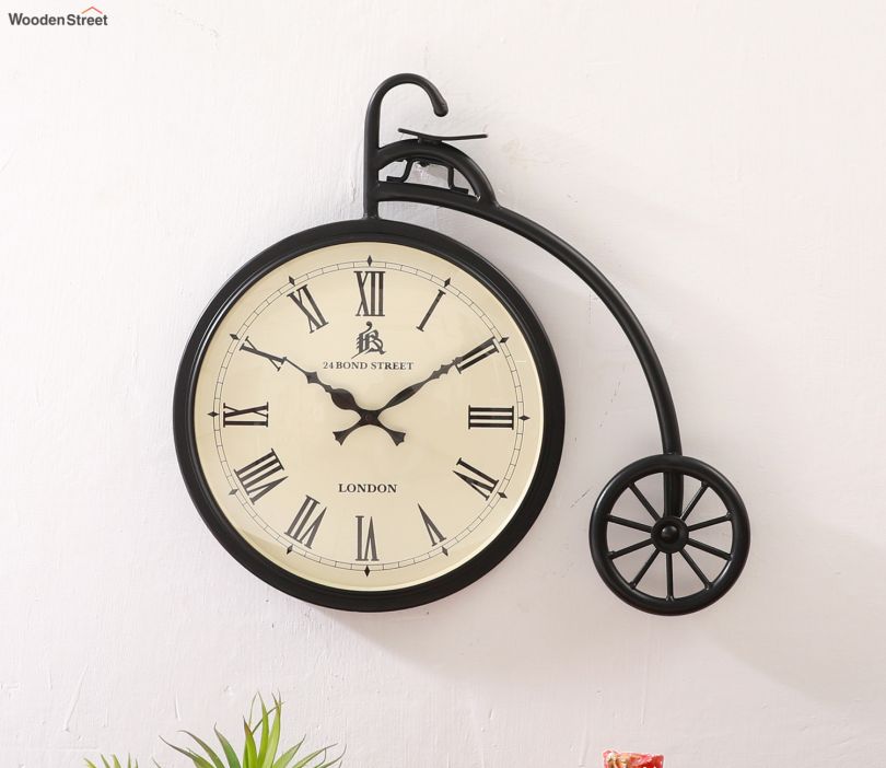 Front Image 1 - Miller Cycle Shaped Analog Metal Wall Clock