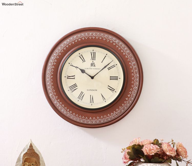 Tali Hand Painted 40cm Wooden Wall Clock