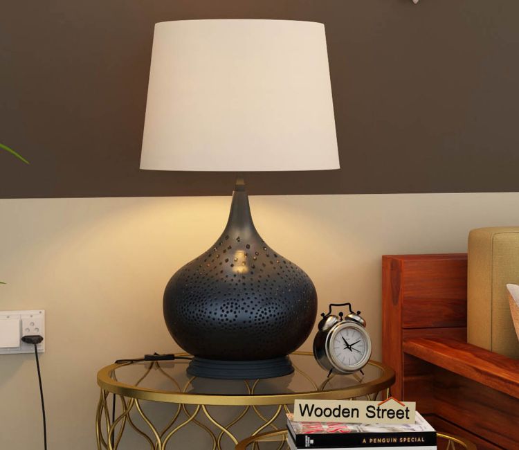 Buy Table Lamp for Bedroom online in India | Designer Wick Metal Table Lamp online in India at Best Price