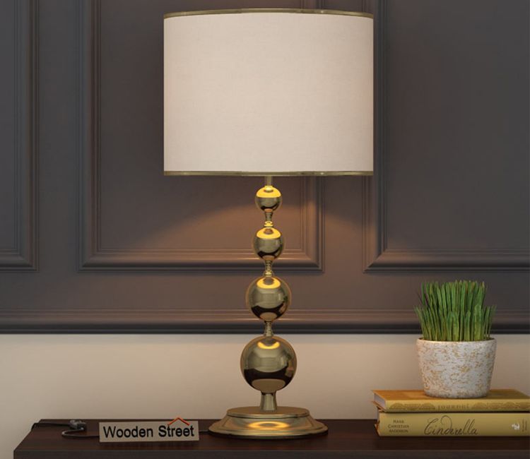 Designer Zara Metal Table Lamp for Living Room | Table Lamp Lights Online at Best Price in India