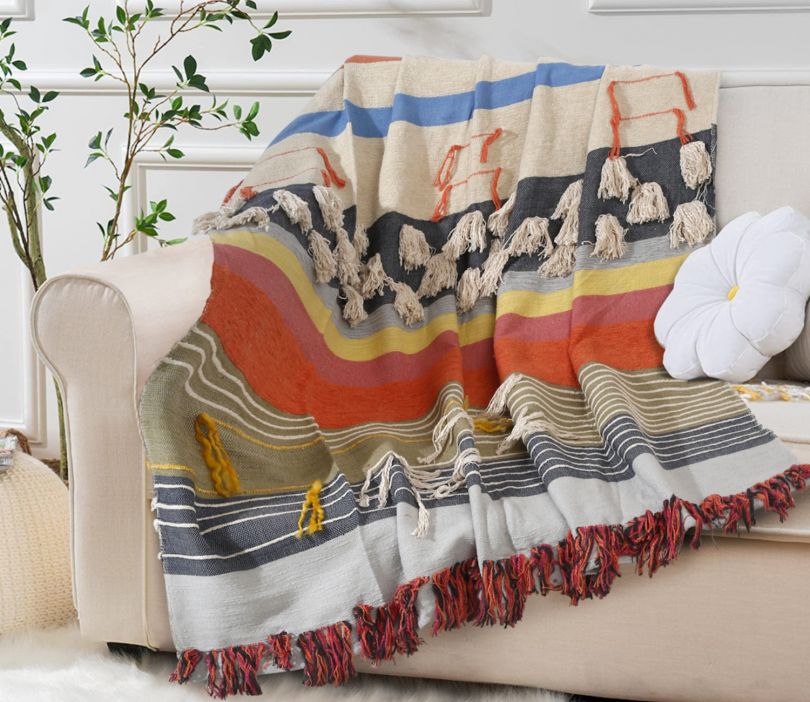 Sofa Throw Graphic Throw Blankets Layers Cotton Queen Sofa Throw
