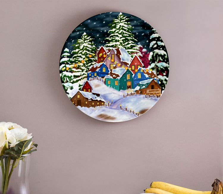 Christmas Time Decorative Ceramic Decorative Wall Plate-10 inch