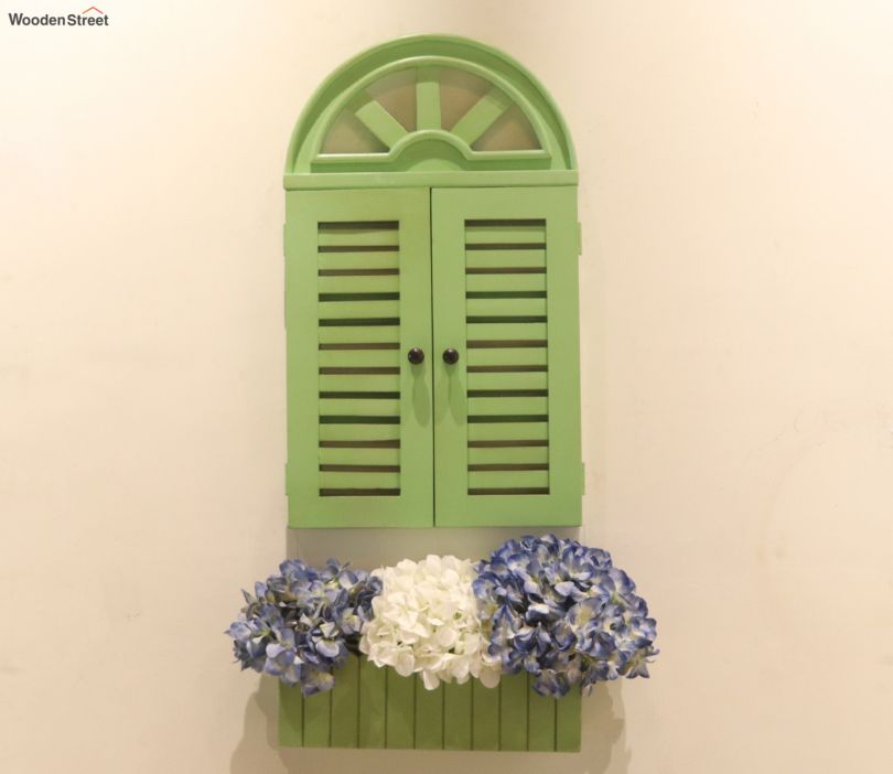 Front Image 1 - Pinot Wooden Window Frame (Distress Pista Green)