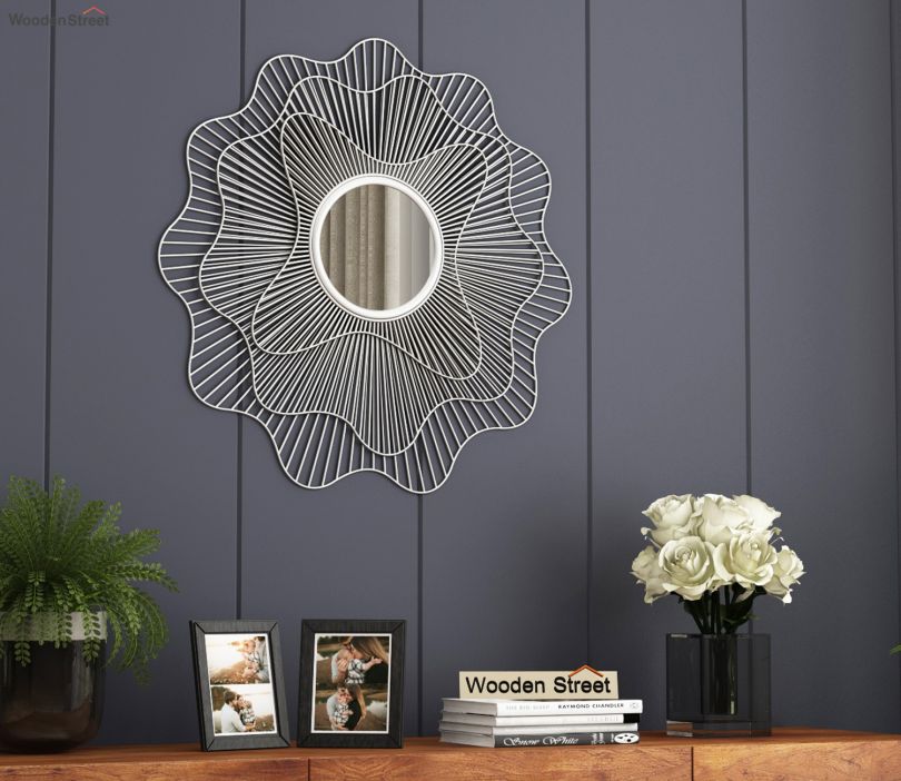Front Image 1 - Nebula Metal Mirror with Frame