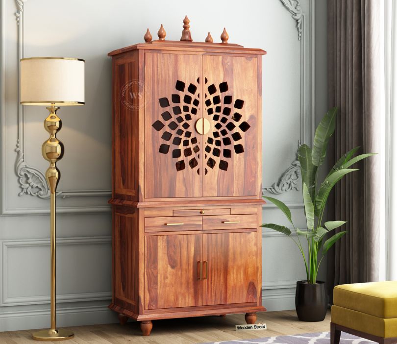 Front Image 1 - Amitava Home Temple (Honey Finish)