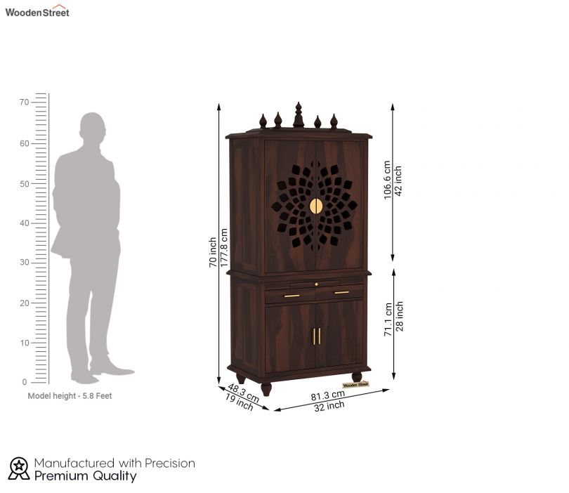 Dimension Image 1 - Amitava Home Temple (Walnut Finish)