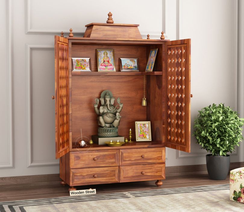 Front Image 1 - Maurya Home Temple (Honey Finish)