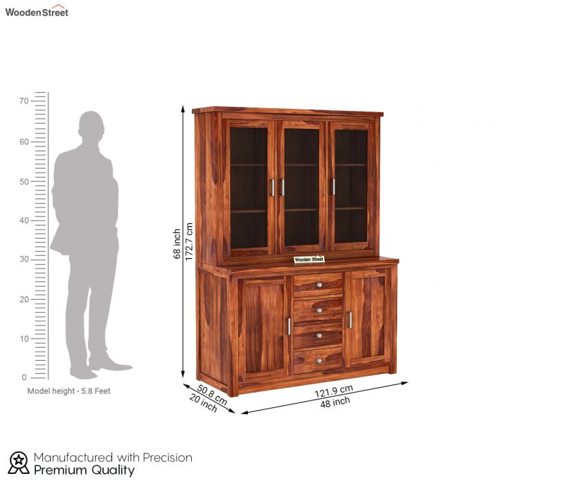 Dimension Image 1 - Monarch Kitchen Cabinet (Honey Finish)