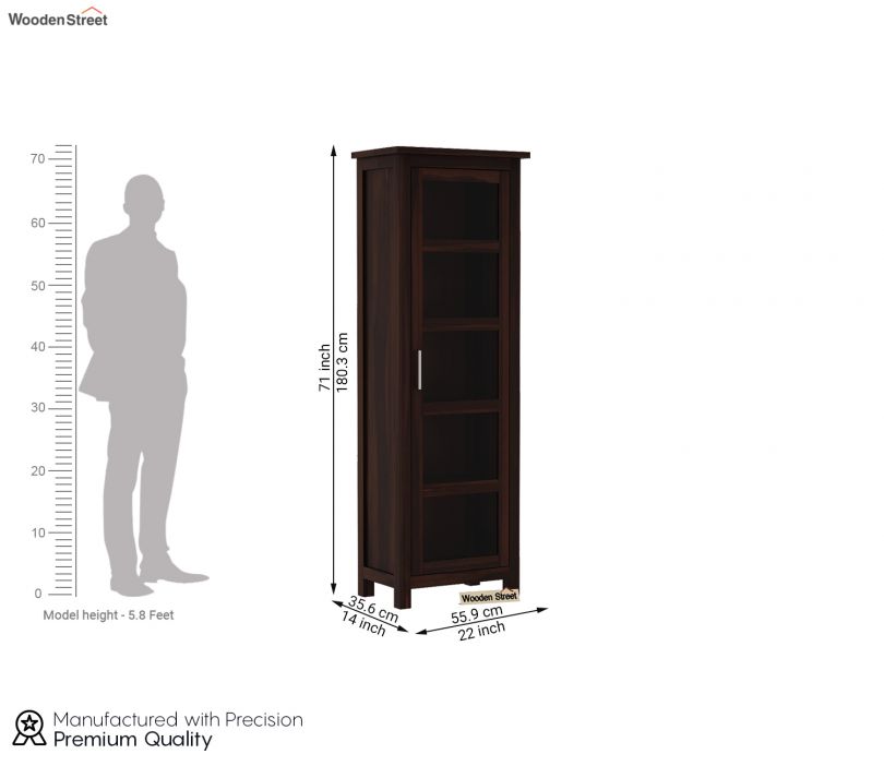 Dimension Image 1 - Prima Kitchen Cabinet (Walnut Finish)