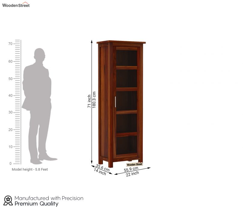 Dimension Image 1 - Prima Kitchen Cabinet (Honey Finish)