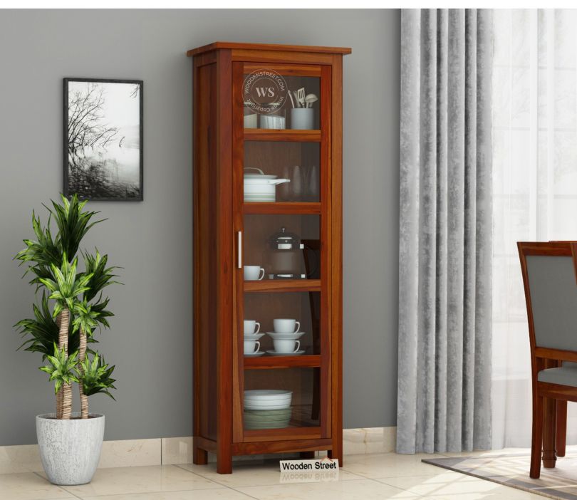 Front Image 1 - Prima Kitchen Cabinet (Honey Finish)